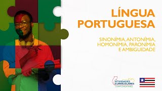 Atv Curriculares C  Língua Portuguesa  1º ano  Sinonímia antonímia homonímia paronímia [upl. by Glyn557]