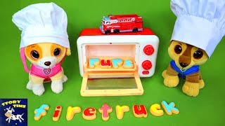 Magical Spelling Oven Lets Make Cookies with Chase and Skye Paw Patrol Toys Learning ABC Video [upl. by Evreh251]