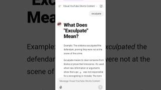 What Does quotExculpatequot Mean [upl. by Dnalhsa]