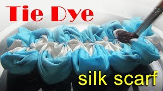 Silk scarf painting tutorial DIY how to dye silk in shibori techniques Tie Dye [upl. by Blader]