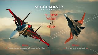 Ace Combat 7  SU30SM quotAlbionquot Vs Mihaly AShilage [upl. by Checani]