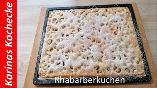 Der schnellste Rhabarber Kuchen vom Blech einfach lecker [upl. by Elayne447]