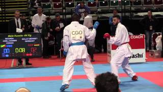 Casimir BOUNDA of Congo vs Mehmet BOLAT of Germany  2014 World Karate Championships [upl. by Nyl]