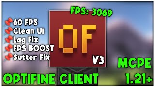 Optifine V3 For MCPE 121 FPS BOOST🔥 [upl. by Aneelak]