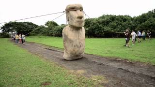 Easter Island moai walked [upl. by Colly]