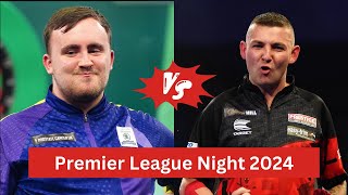 🎯LIVE Luke Littler vs Nathan Aspinall Premier League Night 14 2024 Darts today score [upl. by Ticon920]