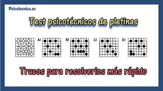 📋 Test psicotécnicos de pletinas resueltos y explicados  con 15 ejercicios explicados [upl. by Adnawot]