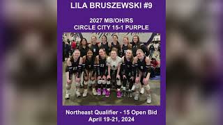 Lila Bruszewski 9 OH 2027  Northeast Qualifier Highlights  4194212024 [upl. by Parrie385]