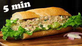 Breakfast tuna salad sandwich in 5 minutes [upl. by Latsyk]