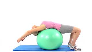 Lying extension exercise on a Swiss ball [upl. by Lomasi]