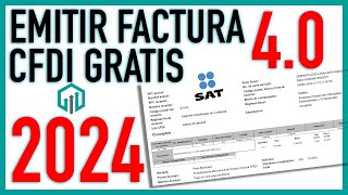 Como emitir un CFDI 40 en el portal del SAT  Factura GRATIS SAT 2024 👈 [upl. by Enrico]