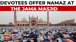 Devotees Offer Namaz At The Jama Masjid On The Occasion Of Eid Al Adha Festival [upl. by Acireed235]