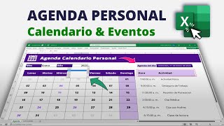 Crea esta Increíble AGENDA PERSONAL con CALENDARIO y EVENTOS en Excel [upl. by Hanas]