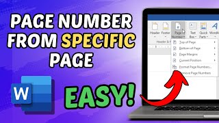 How To Start Page Numbering From A Specific Page In Microsoft Word Quick Guide [upl. by Kizzie]