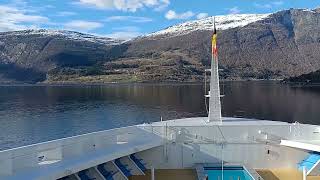 Iona view from cabin 9104 Very front of ship when standing up see review of cabin 9104 [upl. by Nesline432]