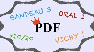 ORAL 1  LE PDF CONDITION DE VOTRE RÉUSSITE [upl. by Coryden]