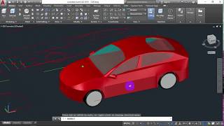 AutoCAD 3D How to draw car mirror glass 3D car mirror glass part 4 [upl. by Sokem]