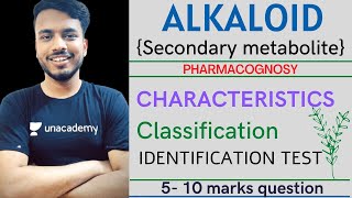 Alkaloid  Secondary metabolite  alkaloid Pharmacognosy  alkaloid test  alkaloid classification [upl. by Ydospahr]