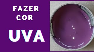 Como fazer a cor Uva  Mistura de cores Roxo [upl. by Ahtekal]