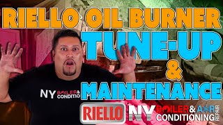 RIELLO OIL BURNER TUNE UP AND MAINTENANCE Ny Boiler amp Air Conditioning Repair [upl. by Nason]