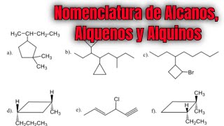 Nomenclatura De Alcanos Alquenos y Alquinos Taller resuelto [upl. by Powder]