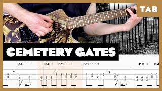 Pantera  Cemetery Gates  Guitar Tab  Lesson  Cover  Tutorial [upl. by Barbe]