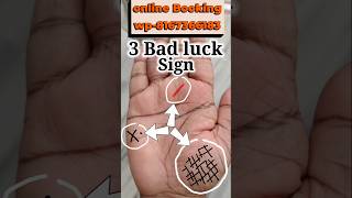 3 bad luck sign in your palmpalmistry facts hastrekha jyotish astrolology palmist shorts [upl. by Gipson]