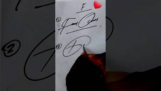 How To Sign Letter quotFquot Letter F Signature 😃👍 simple signature art [upl. by Ranzini]