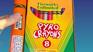 Pyro Crayons  Fireworks Unlimited [upl. by Yedsnil261]