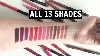 Maybelline Color Sensational Lipliners  Lipswatches  Review [upl. by Tena]