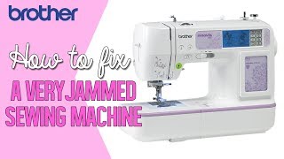 How to fix a VERY jammed  stuck  broken sewing machine  Brother Innovis 900D [upl. by Gilbye]