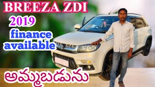 Maruti Suzuki Breeza Zdi model 2019used carssecond hand cars in Hyderabadused cars in Hyderabad [upl. by Eimilb]