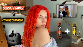 DYEING MY HAIR BRIGHT ORANGE  🧡ARCTIC FOX🧡 [upl. by Lalib]