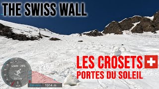 4K Skiing The Swiss Wall Le Mur Suisse amp Crossing to France Avoriaz Switzerland GoPro HERO11 [upl. by Siderf]