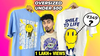 AMAZING COLLECTION😍  Budget Oversized TShirts under ₹500  Amazon Haul 2023 [upl. by Jacinto]