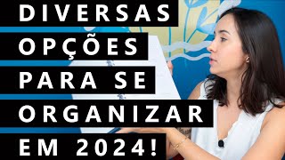 Todos os meus PLANNERS para 2024  Horizontal vertical mensal calendários e mais [upl. by Eniamej]