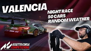 60M Race At Circuit Ricardo Tormo With 50 Cars on Grid  Assetto Corsa Competizione [upl. by Tiernan]