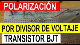 Polarización por divisor de voltaje diseño Transistor bjt o transistor bipolar 15 [upl. by Cenac558]