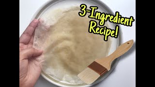 EASIEST 3INGREDIENT LUMPIA WRAPPER RECIPE  EGG ROLL WRAPPER [upl. by Naujak]