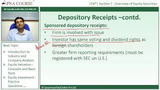 Chartered Financial Analyst  What are Depository Receipts [upl. by Deadman]