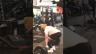 Conventional Deadlift double overhand shorts deadlift powerlifting gym [upl. by Asemaj]