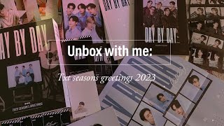 Unbox with me Txt seasons greetings 2023 🎬 [upl. by Anees]