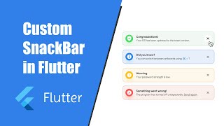 Custom Snackbar in Flutter  flutter tutorial 📱 [upl. by Broek]