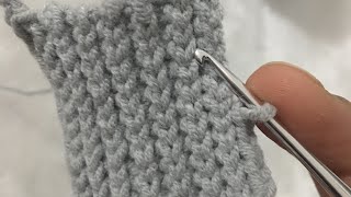 How to crochet a border stitch  crochetborder  easy stretchable crochetsweater border [upl. by Naihtsirc]