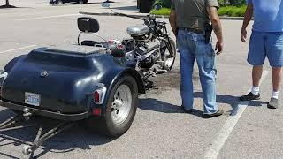 Homebuilt Trike Three Wheel Motorcycle w Chevy 350 Bored V8 Engine  Walkaround [upl. by Aenert986]