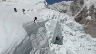 Rapelling in the Khumbu Icefall [upl. by Dinerman983]