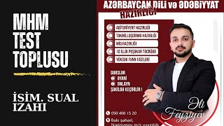 MHM test toplusu İsim Sual izahı Bəyənib rəy yazmağı unutmayaq 🙏🏻 [upl. by Aisatsana]