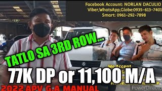 2022 SUZUKI APV GA MANUAL TAGALOG REVIEW fullreview [upl. by Weaver]