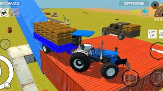 Drive Ford 3600 Tractor With Heavy Loaded Trolley and Bolero Camper 🔥 gamingvideos [upl. by Myrlene805]