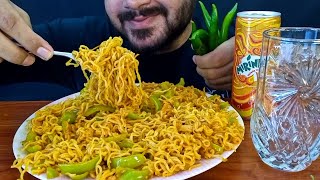 ASMREating Masala Magi NoodlesGreen ChilliCool Drink  Real MukbangNo Talking [upl. by Ayit]